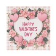 thumbnail image 1 of BZSMCE Satin Native Fab Cotton Dinner Napkin Happy Valentine's Day Reusable, 1 of 8
