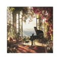 thumbnail image 1 of BZSMCE Satin Native Fab Cotton Dinner Napkin Piano in Floral Room Seaside Reusable, 1 of 8