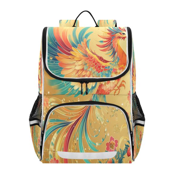 YAZAOO School Backpack Travel Bag Bookbags Bookbags Colorful Phoenix Pattern