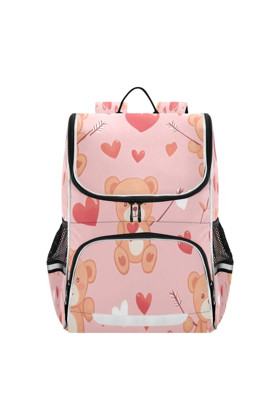 School Backpack Travel Bag Bookbags Bookbags Cupid's Bears Pattern