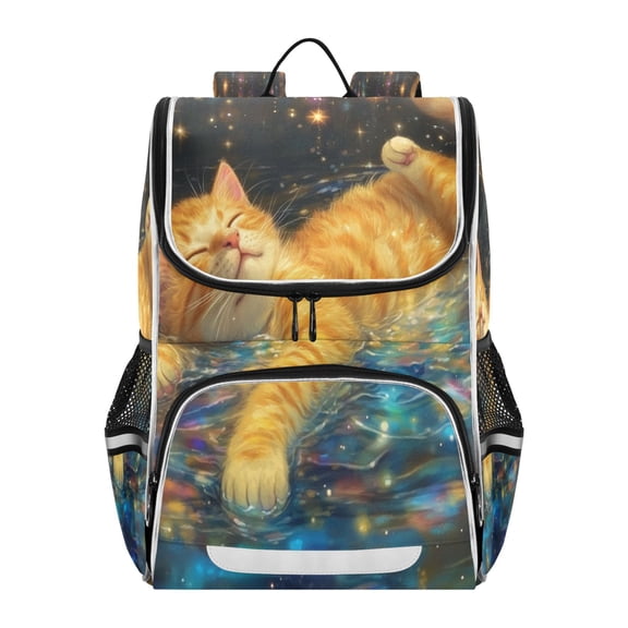 YAZAOO School Backpack Travel Bag Bookbags Bookbags Dreamy Cat Splash Pattern