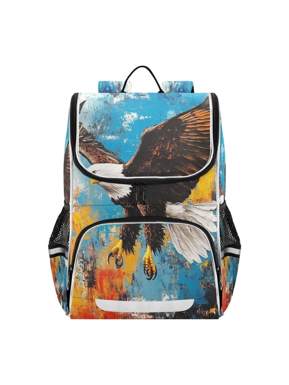 School Backpack Travel Bag Bookbags Bookbags Eagles in Flight Pattern