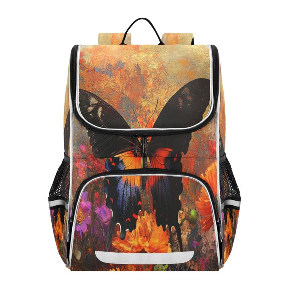 YAZAOO School Backpack Travel Bag Bookbags Bookbags Nature's Colorful Dancer Pattern