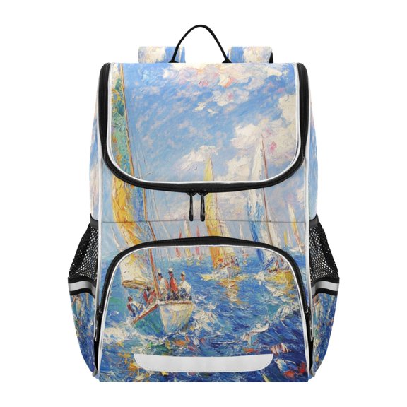 YAZAOO School Backpack Travel Bag Bookbags Bookbags Sailing Into The Horizon Pattern
