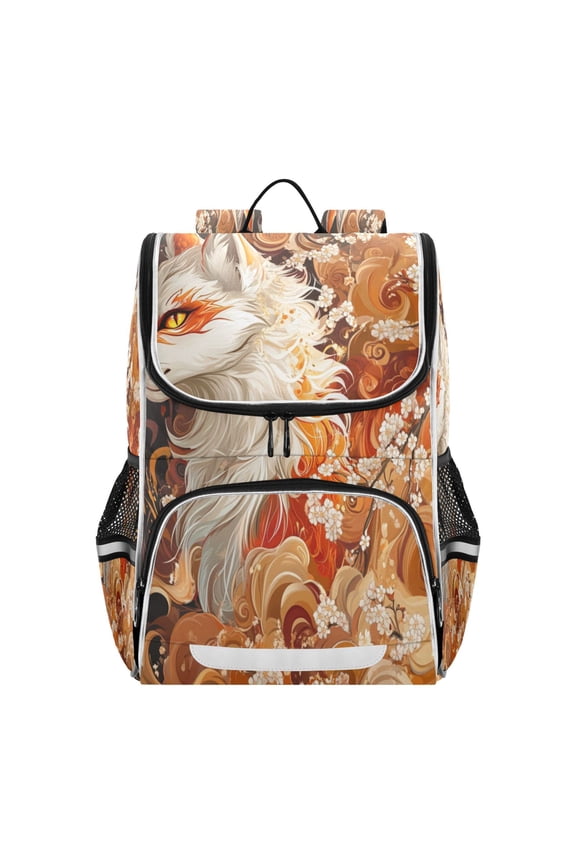 School Backpack Travel Bag Bookbags Bookbags Spirit Of The Flame Pattern