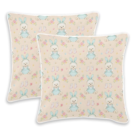 BZSMCE Seam Bears Throw Pillow Covers Set of 2 Decorative Pillow Cases Covers for Sofa Bed Living Room