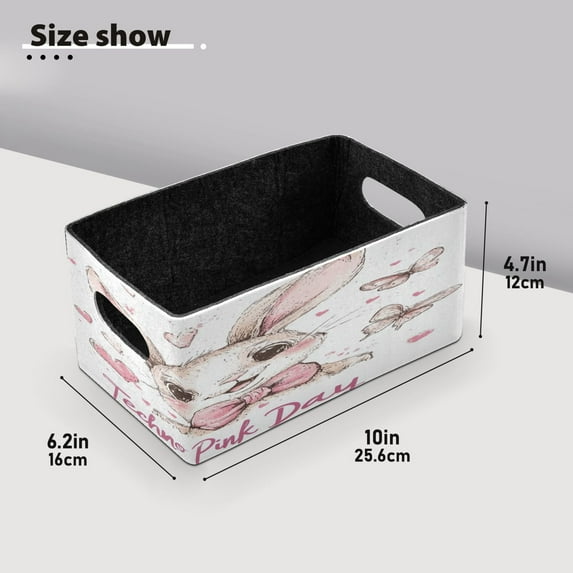 BZSMCE Shelf Baskets Grin Pattern Pattern Storage Cube Bins 10.1*6.3*4.7in Set of 2