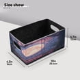 thumbnail image 1 of BZSMCE Shelf Baskets Pink Moon Pattern Storage Cube Bins 10.1*6.3*4.7in Set of 2, 1 of 5