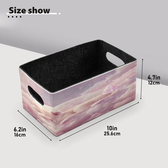 BZSMCE Shelf Baskets Sleeping Cub on Fluffy Clouds Pattern Storage Cube Bins 10.1*6.3*4.7in Set of 2