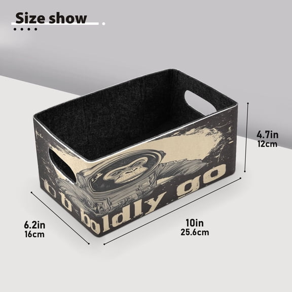 BZSMCE Shelf Baskets Space Monkey Printing Pattern Storage Cube Bins 10.1*6.3*4.7in Set of 2