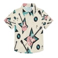BZSMCE Short-Sleeve Button-Down Shirt Summer Electric Guitar Pattern ...