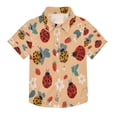 BZSMCE Short-Sleeve Button-Down Shirt Summer Golden Turtle Strawberry ...