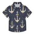 BZSMCE Short-Sleeve Button-Down Shirt Summer Nautical Anchors and Stars ...