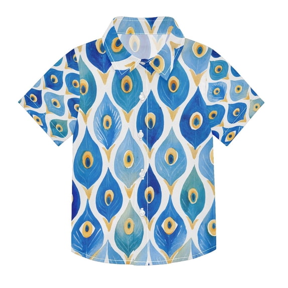 BZSMCE Short-Sleeve Button-Down Shirt Summer Watercolor Hand Drawn ...
