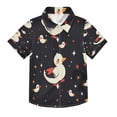 BZSMCE Short-Sleeve Button-Down Shirt Summer White Duck Pattern For ...