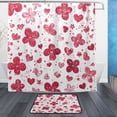 thumbnail image 1 of BZSMCE Shower Curtain and Bath Accessory Set,Poppy Symphony Pattern, 1 of 7