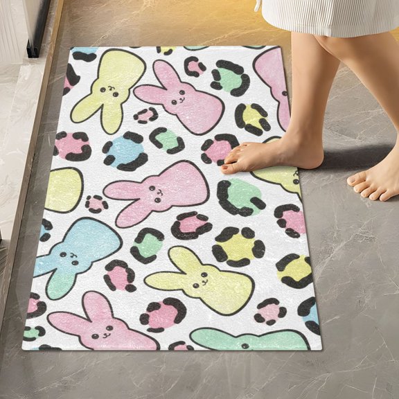 BZSMCE Shutterstock_2274849443 Pattern 2-Piece Non-Slip Absorbent Bathroom Rug Set, Soft Bath Mat & Toilet Rug