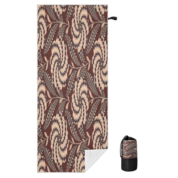 BZSMCE Soft Cocoa Scroll For Beach Towel with Wind-Resistant Magnetic Corners And Mesh Carry Bag