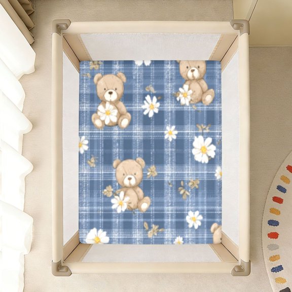BZSMCE Soft Fitted Cotto Sheets In Daisy Bear Pattern