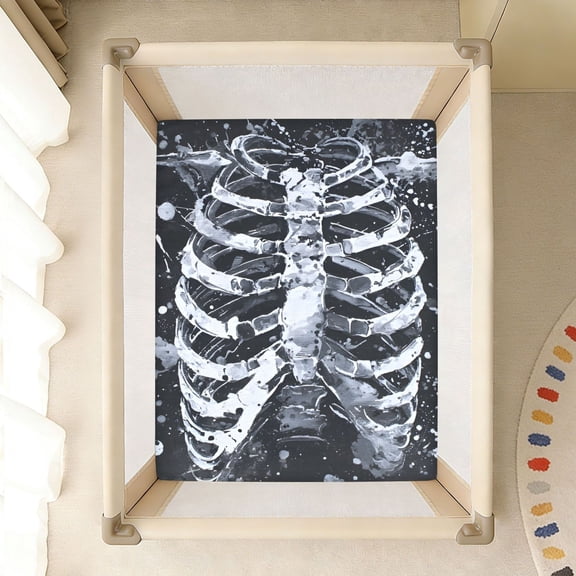 BZSMCE Soft Fitted Cotto Sheets In Skull Skeleton Pattern