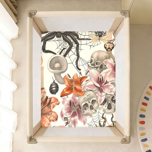 BZSMCE Soft Fitted Cotto Sheets In Spider Skull Pattern