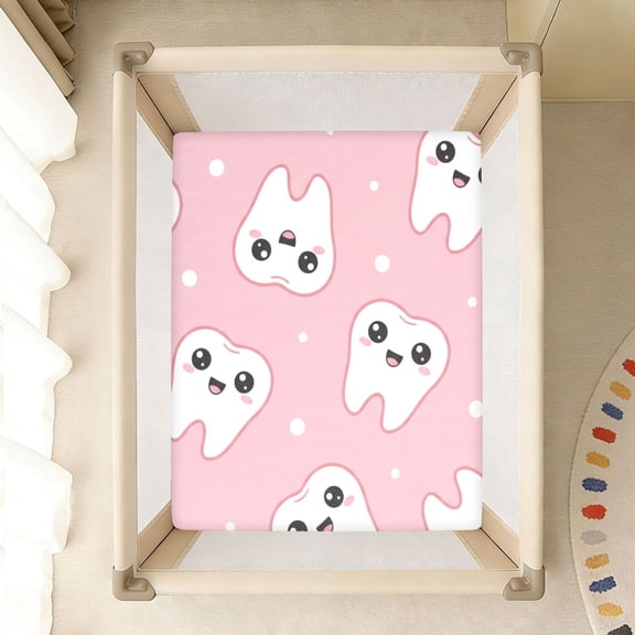 BZSMCE Soft Fitted Cotto Sheets In Teeth Glitter Stars Pattern