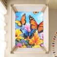 BZSMCE Soft Fitted Cotto Sheets for In Colorful Flower Butterfly ...