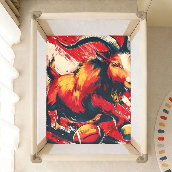 BZSMCE Soft Fitted Cotto Sheets for In Crazy Goat Pattern