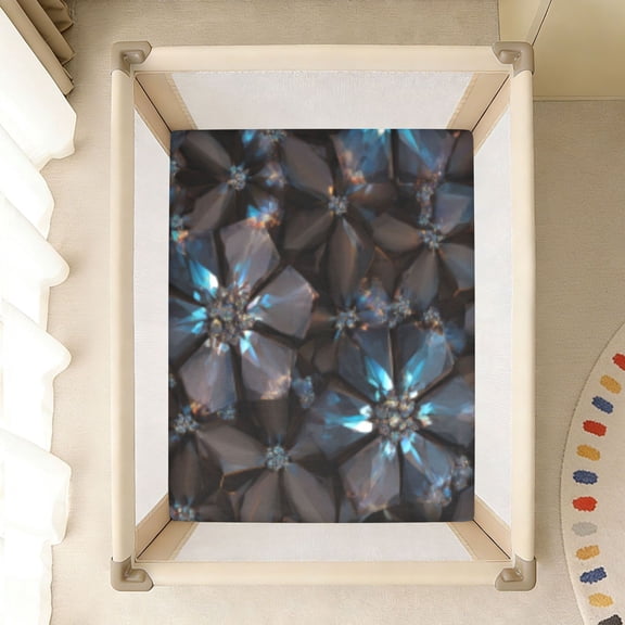 BZSMCE Soft Fitted Cotto Sheets for In Midnight Opal Tiles Pattern