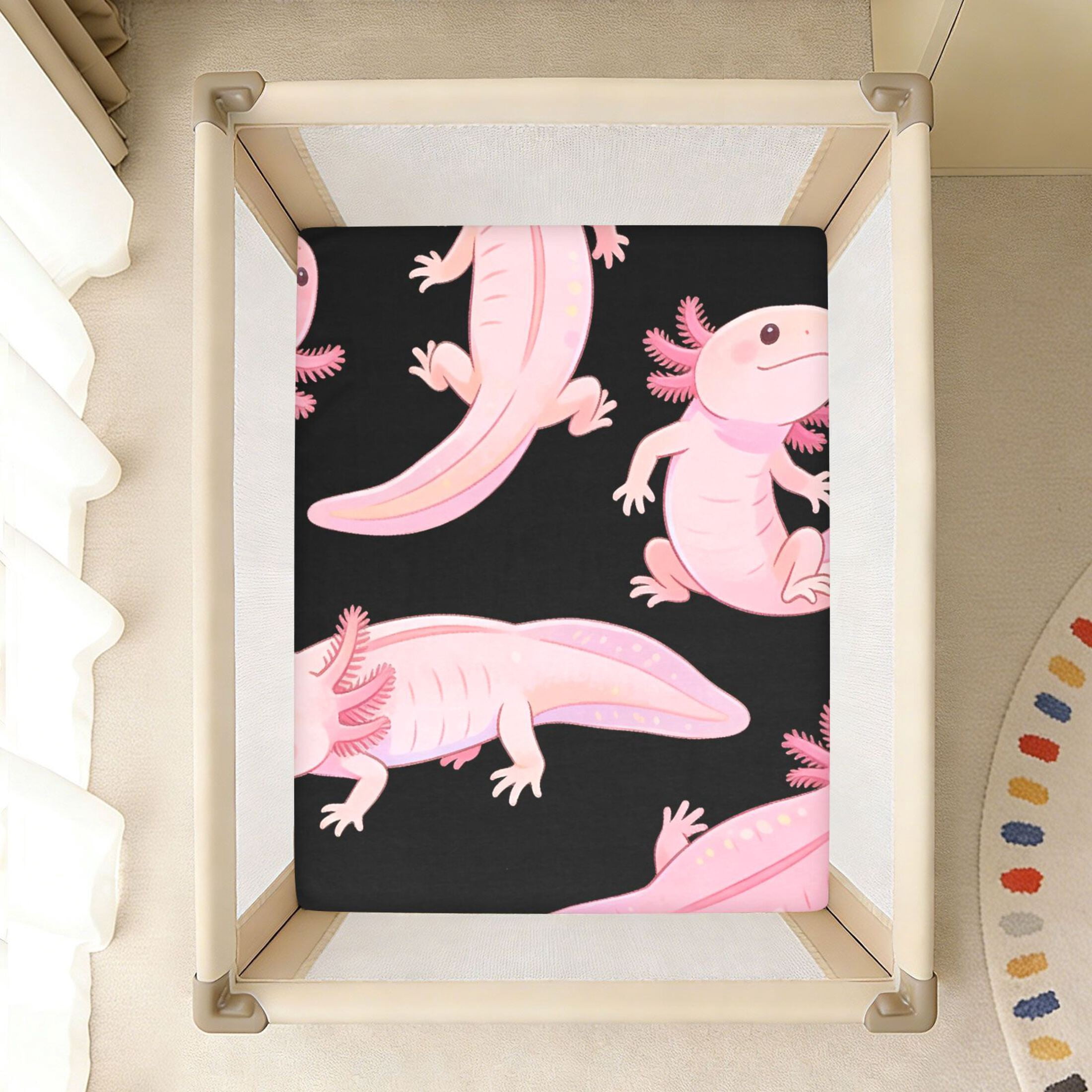 BZSMCE Soft Fitted Cotto Sheets for In Pink Newt Pattern Pattern ...