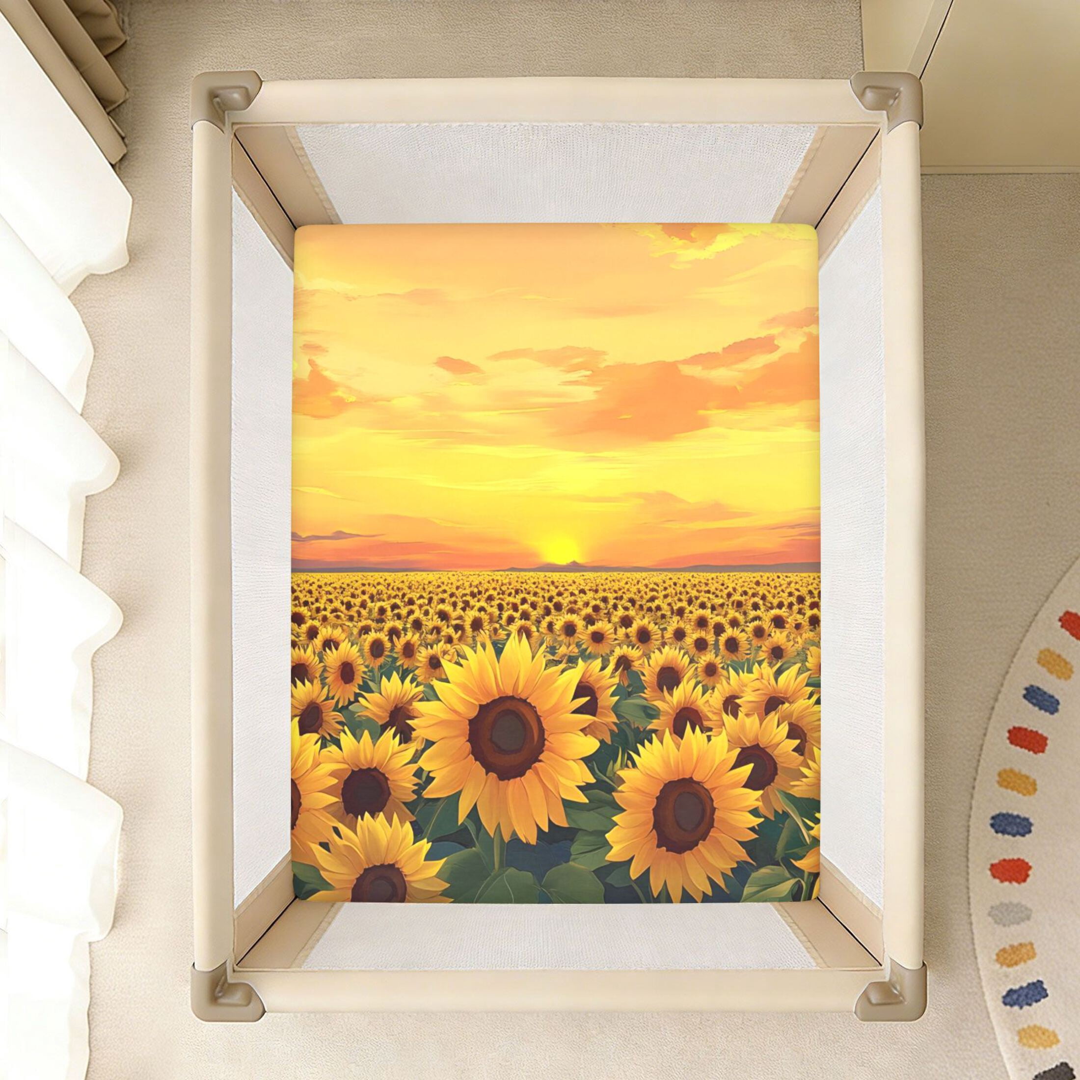 BZSMCE Soft Fitted Cotto Sheets for In Sunflowers Pattern - Walmart.com