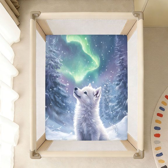 BZSMCE Soft Fitted Cotton Sheets In Cute Wolf Pattern 39*27/52*28in