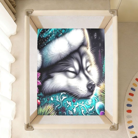 BZSMCE Soft Fitted Cotton Sheets In Wolves Sleeping Pattern 39*27/52*28in