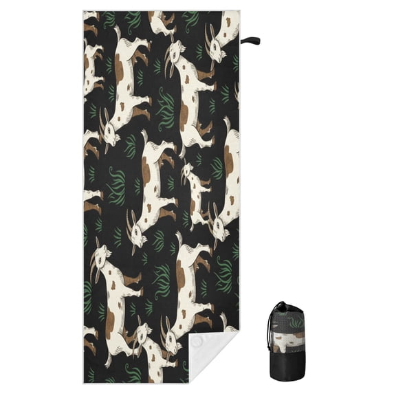 BZSMCE Soft Sheep For Beach Towel with Wind-Resistant Magnetic Corners And Mesh Carry Bag