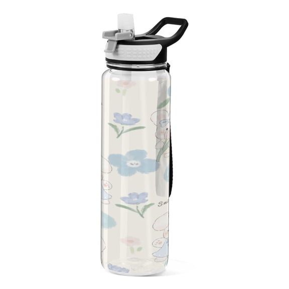 BZSMCE Sport Bottle Cloud Bunny Smile Outdoor sports Water Bottle Size: 10.4x3in