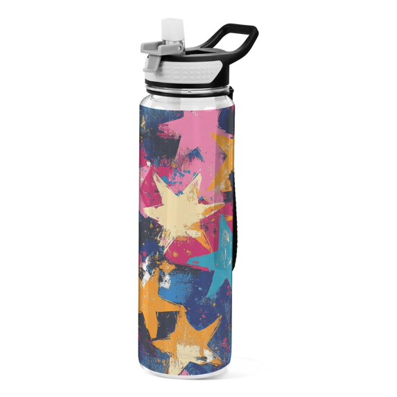 BZSMCE Sport Bottle Colorful Starburstes Outdoor sports Water Bottle Size: 10.4x3in