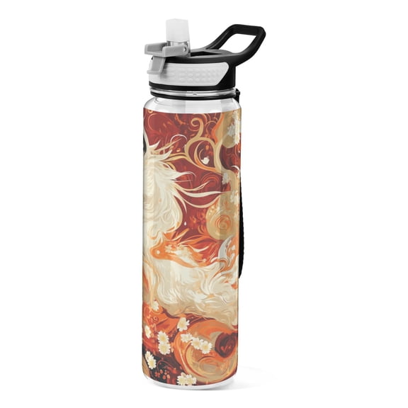 BZSMCE Sport Bottle Dance Of Flames Outdoor sports Water Bottle Size: 10.4x3in