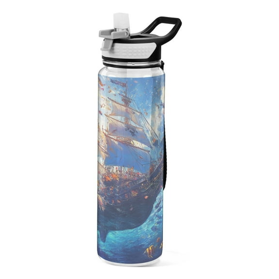 BZSMCE Sport Bottle Deep Sea Odyssey Outdoor sports Water Bottle Size: 10.4x3in