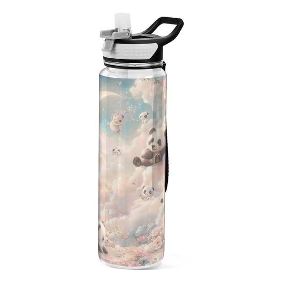 BZSMCE Sport Bottle Dreamy Panda Paradise Outdoor sports Water Bottle Size: 10.4x3in