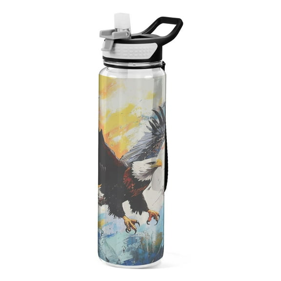BZSMCE Sport Bottle Eagles in Flight Outdoor sports Water Bottle Size: 10.4x3in
