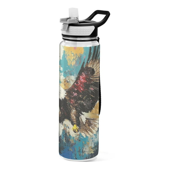 BZSMCE Sport Bottle Eagles in Motio Outdoor sports Water Bottle Size: 10.4x3in