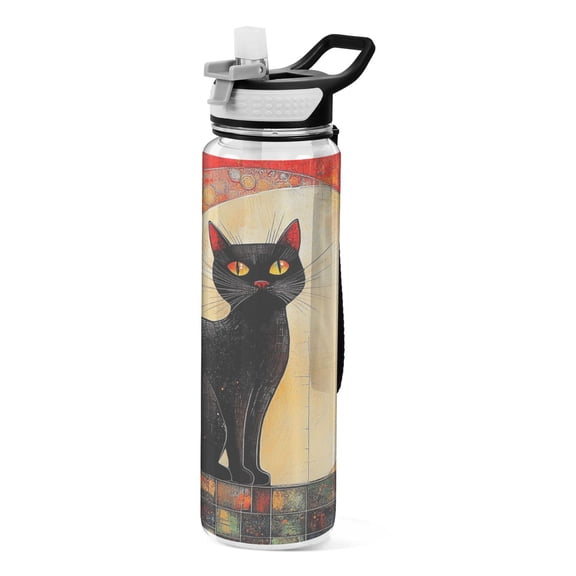 BZSMCE Sport Bottle Ethereal Midnight Guardian Outdoor sports Water Bottle Size: 10.4x3in