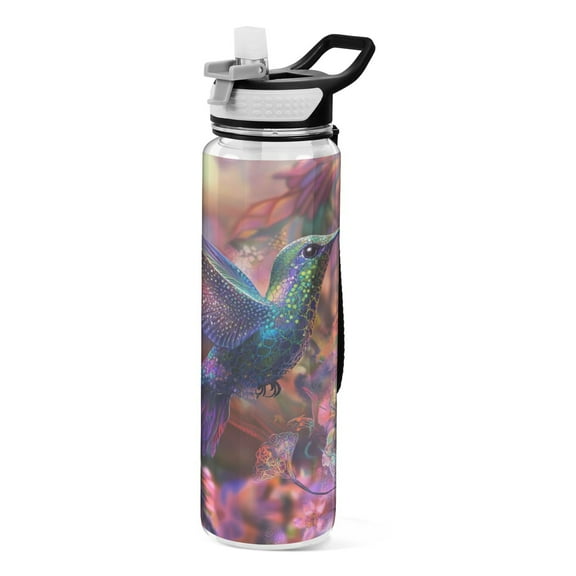 BZSMCE Sport Bottle Galactic Hummingbird Dance Outdoor sports Water Bottle Size: 10.4x3in