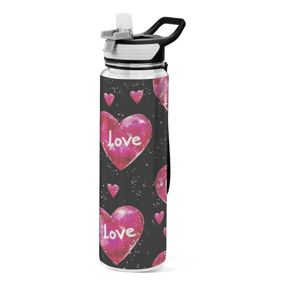 BZSMCE Sport Bottle Galactic Love Pattern Outdoor sports Water Bottle Size: 10.4x3in