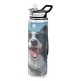 thumbnail image 1 of BZSMCE Sport Bottle Happy Dog Among Blooms Outdoor sports Water Bottle Size: 10.4x3in, 1 of 7
