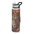 thumbnail image 1 of BZSMCE Sport Bottle Leopard in Bloom Outdoor sports Water Bottle Size: 10.4x3in, 1 of 7