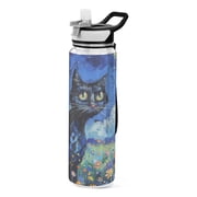 BZSMCE Sport Bottle Moonlit Kitty Dreams Outdoor sports Water Bottle Size 10.4x3in