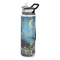 thumbnail image 1 of BZSMCE Sport Bottle Moonlit Whiskers in Bloom Outdoor sports Water Bottle Size: 10.4x3in, 1 of 7