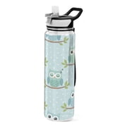 BZSMCE Sport Bottle Owl Outdoor sports Water Bottle Size 10.4x3in