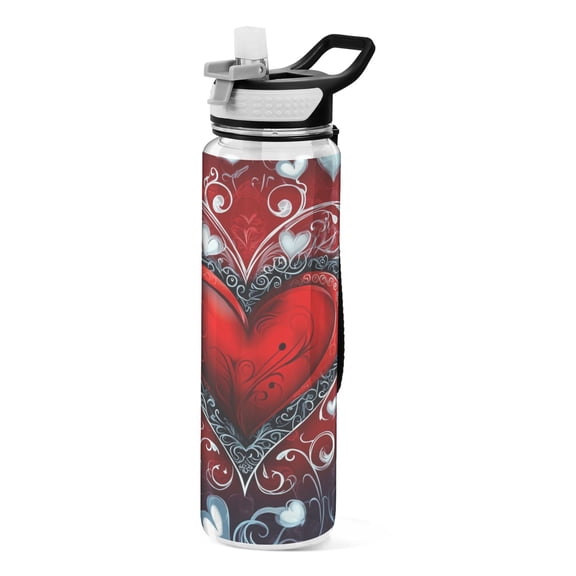BZSMCE Sport Bottle Romantic Flourish Outdoor sports Water Bottle Size: 10.4x3in